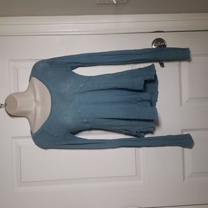 3for20 Free People Teal Sheer top Size Small